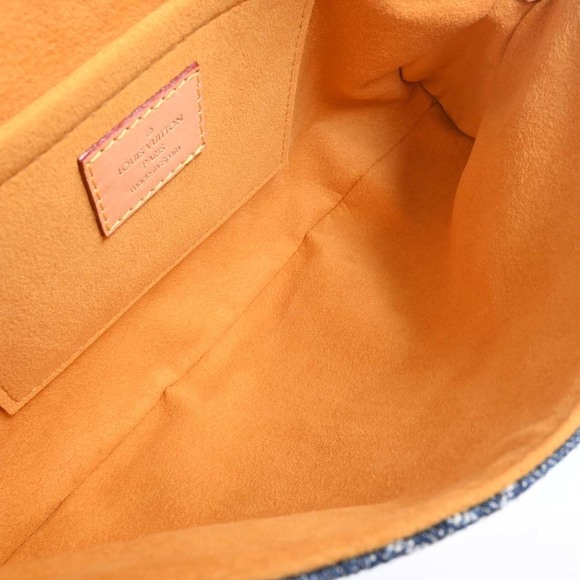 Louis Vuitton Monogram Denim Mini Pleaty Shoulder Bag Blue - Picture 5 of 8